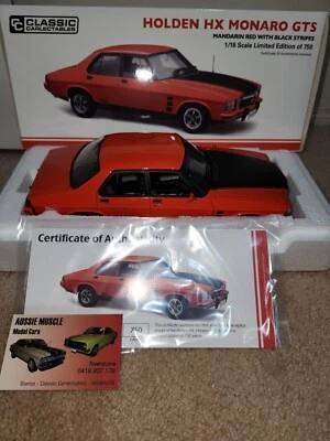 $599.95 • Buy 1:18 Classic Carlectables Holden HX GTS Monaro Sedan Mandarin Red Only 750 Made