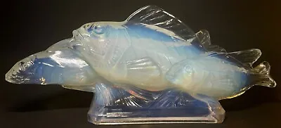 French Art Deco Sabino France Opalescent Glass Fish Sculpture R Lalique Era • £1583.59