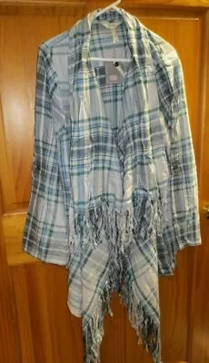 Women’s Matilda Jane Clothing Green Plaid Jacket Wrap 28630T • $25