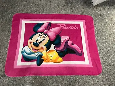 Jerry Leigh Disney Florida Mini Mouse Fleece Plush Blanket 135cm X 90cm • £19.99