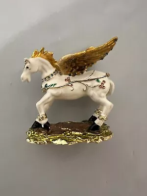 Pegasus Horse Jeweled Enameled Trinket Box By “Work Of Art” • $30