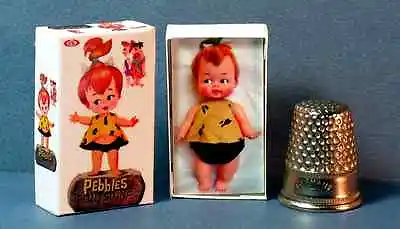 Dollhouse Miniature 1:12 Pebbles Flintstone Doll Box  Dollhouse Girl Nursery • $5.99