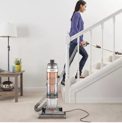 Vax U85-AS-BE Bagless Upright Vacuum Cleaner Air Stretch Silver And Orange • £59