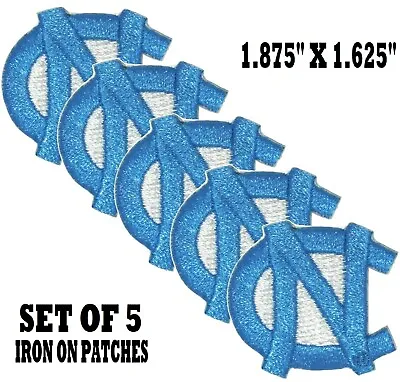 Lot 5 NC Patch LOGO University Of North Carolina Tar Heels EMBROIDERED Iron On • $5