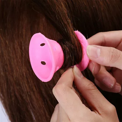 10Pack Silicone Spoolies Hair Curlers Soft Formers Set No Clip Heat Styling Tool • £2.53