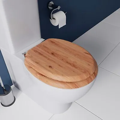 Croydex WL602376H Always Fits Toilet Seat  Solid Oak  41.5 X 36.5 X 6 Cm • £65.66