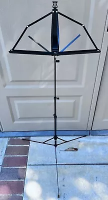 K&M 10100-000-55 Deluxe Fold Up 2 Tier Black Music Stand • $29.99