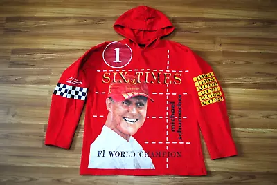 Vtg Michael Schumacher Autographed Six Times World Champion Hoodie Sweatshirt L • $29.99