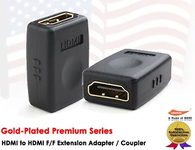 YellowKnife- 2x Premium Gold Plated HDMI Female To HDMI Female Extension Coupler • $8.54