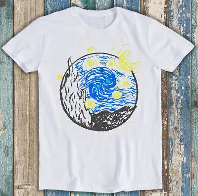 Van Gogh Starry Night Art Cartoon Meme Funny Gift Tee T Shirt M1259 • £6.35