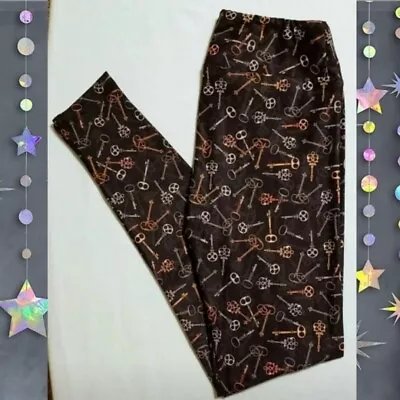 NWT Skeleton Keys Steampunk Victorian Tween - OS Adult 0-4 Mothers Day Leggings • $17.45