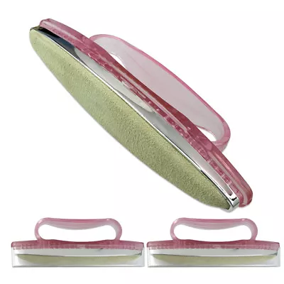 3pcs 5  Professional Pink Chamois Nail Buffer With Handle And Removable Cover • $12.89