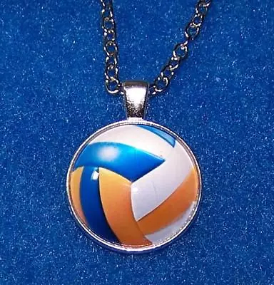 VOLLEYBALL SOCCER SPORT Pendant Silver 20  Necklace Women Men Mom  • $18.88