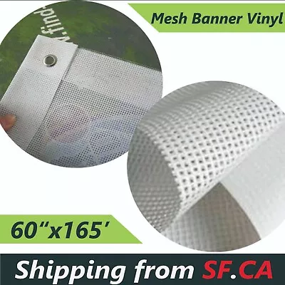 60in X165ftMesh Banner Vinyl With PVC Liner Digital Printing Media 1000X1000 • $297.99