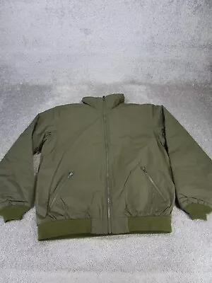 L.L. Bean Jacket Mens Large Warm-Up Jacket Fleece Lined Green • $34.99