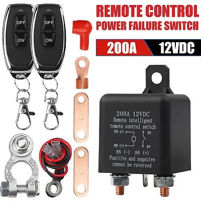 Car Battery Switch Disconnect Power Kill Master Isolator Cut Off Remote Control • $18.99