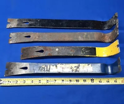 Lot Of 4 Vintage Pry Bars Vaughan SuperBar  Nail Puller Carpenters Wrecking Tool • $30