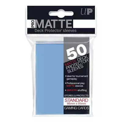 ULTRA PRO Deck Protector Sleeves Pro Matte Non-Glare Light Blue Standard 50ct 66 • $5.95