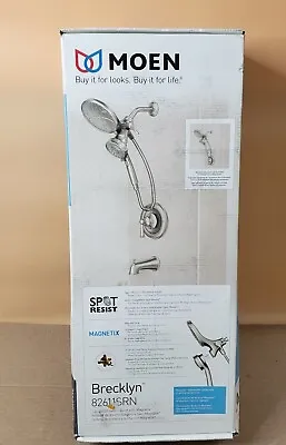 MOEN Brecklyn Single-Handle 6-Spray Tub Shower Faucet Brushed Nickel W/ Valve • $99.99