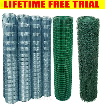 Welded Wire Mesh Fencing Roll PVC Metal Decorative Fencing Pet Gate Garden Farme • £7.70