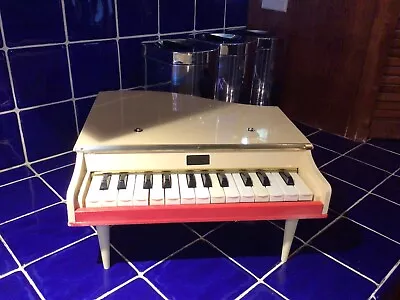 Toy Grand Piano- 25 Key Piano With Sharps And Flats With Accessories- Vintage • $47.99