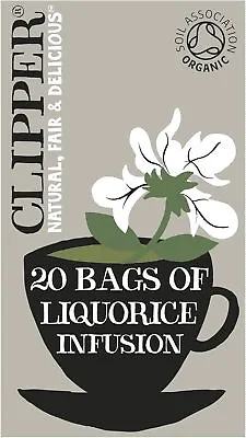 Clipper Organic Liquorice Tea Bags | 120 Infusion Liquorice Root Teabag Sachets • £11.25