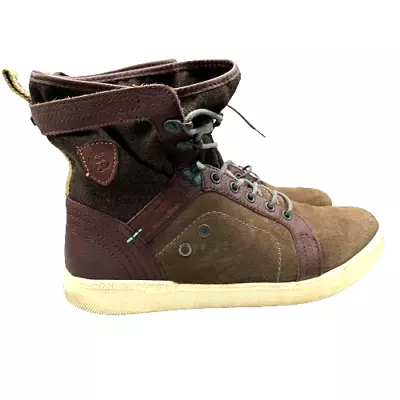 Feud Britannia Spark Sport UK Boots Mens Size 11.5 US Brown Leather Sneaker RARE • $89.99