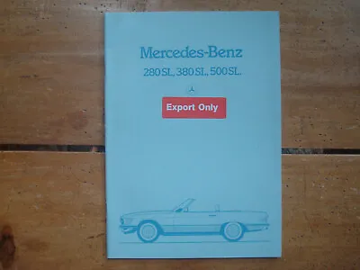 Circa 1984 Mercedes-Benz 280SL 380SL 500SL UK Brochure • $22.22