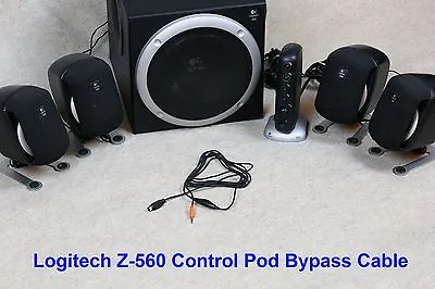 Control Pod Bypass Cable W/ Volume Control For Logitech Z-560 Computer Speakers • $14.99