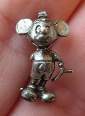 VINTAGE Sterling MICKEY MOUSE Silver Bracelet Charm WALT DISNEY • $18