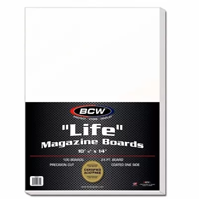 BCW Life Magazine Backing Boards BULK Case Of 500 10 7/8 X 14 Acid Free  • $134