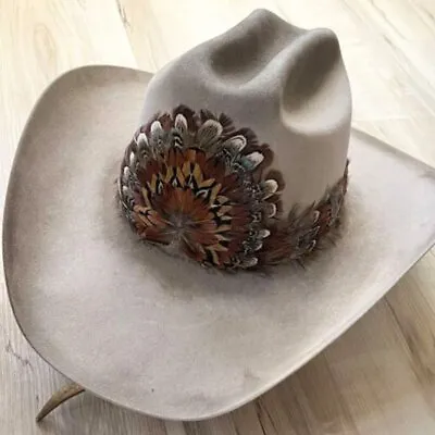 Western Feather Hat Band - Rowan • $34