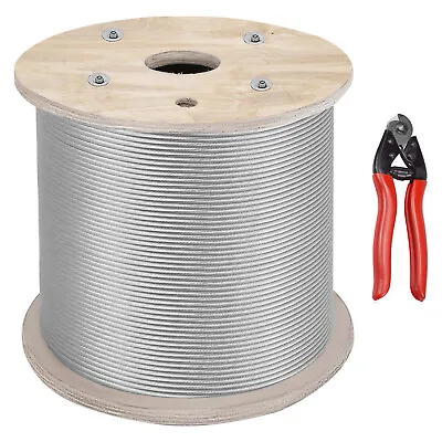 1/8  3/16  1/4  1x197x197x7 Stainless Steel Cable Wire Rope Cable Railing Kit • $219.90