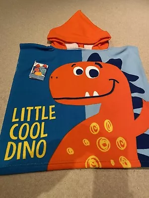 Dinosaur Kids Hooded Beach Towel ‘cool Little Dino’ • £12