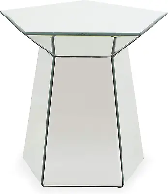 Andre Modern Pentagon Accent Table With Mirrored Finish • $99.99