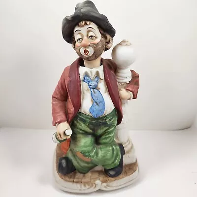 Melody In Motion Lamp Post Willie Hobo Clown Porcelain Musical Figurine 1987 • $39.99