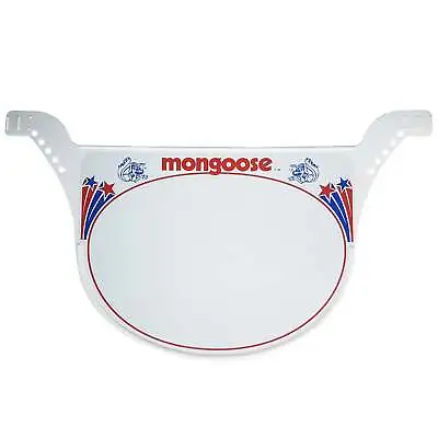 Mongoose Race Plate WHITE - Old School BMX • $60.50