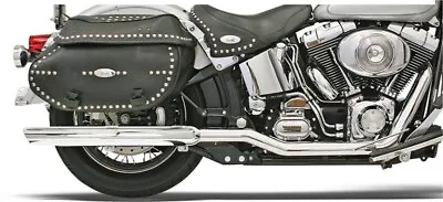 86-17 Harley Davidson Softail Bassani True Dual 3  Slash Up Slip-On Mufflers • $379.99