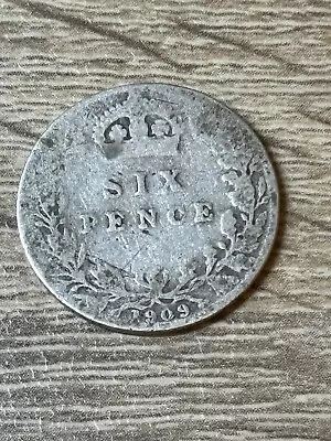 Edward VII Sixpence 1909 0.925 Silver  • £5