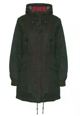 Ladies Merc London Classic Mod Fishtail Parka Coat Tobella - Khaki Green • $174.17