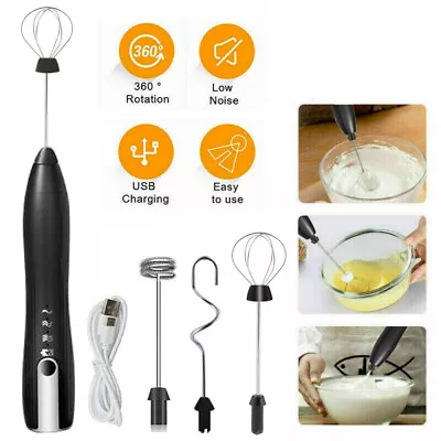 Electric Milk Coffee Frother USB Egg Beater Handheld Whisk Drink Frappe Mixer UK • £7.99