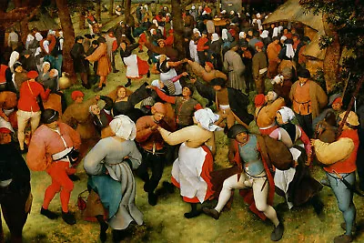 Pieter Bruegel The Elder - The Wedding Dance (1566) Photo Poster Painting Print • £49.95