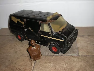 Vintage ERTL 1/18 ? 11 1/4  Long Pressed Steel A-Team GMC Van With Mr. T FREE SH • $69.99