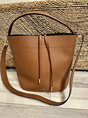 MICHAEL KORS COLLECTION Miranda Tan Luggage Leather Shoulder Bag Crossbody • $119