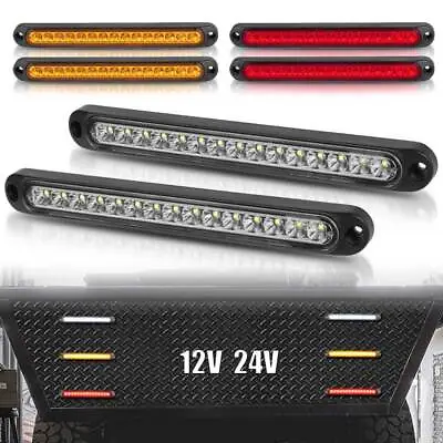 $15.99 • Buy 2X 10  LED Trailer Truck DRL Lights Bar Brake Turn Signal Stop Tail Strip 12-24V