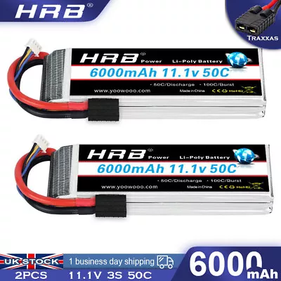 2pcs 11.1V 6000mAh 3S LiPo Battery Traxxas For RC Car Truck  Racing Boat FPV • £85.99