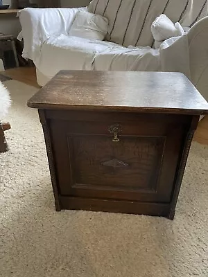 Vintage Wooden Coal Scuttle • £28