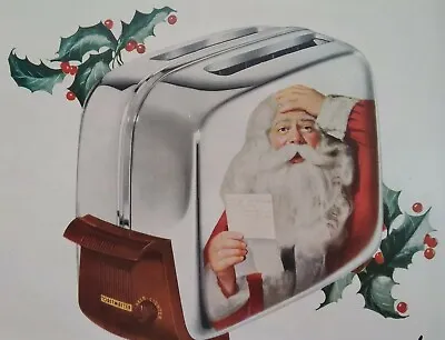 Toastmaster Toaster Print Ad Original Vtg 1947 Christmas Santa Snider's Catsup  • $25.20