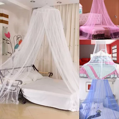 Mosquito Net Canopy Dome Fly Insect Protect Double King Bed Tent Mesh Curtain UK • £6.99