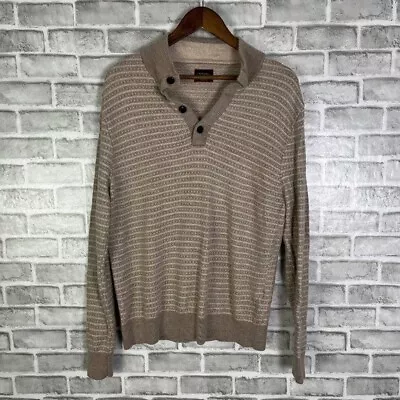 UNTUCKit Merino Wool Engine Pullover Sweater Mens XL Neutral Beige Ultra Soft • $22.50